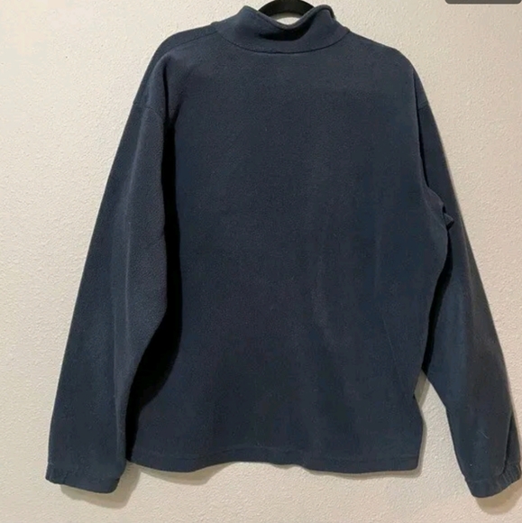Columbia Blue Fleece Quarter Zip Pullover Sweater Warm Unisex Size Large - Picture 3 of 6